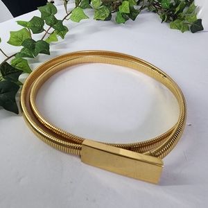 Vintage Gold Serpentine Stretch Belt